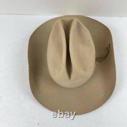 Vintag Beaver Brand Hats Pure Beaver Fur 6 7/8 Cowboy RYON 25X Tan western Hat