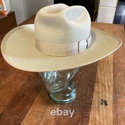 Vintage 1950s Resistol 3X Beaver Hand Creased Missoula Western Cowboy Hat Sz 7