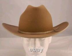 Vintage 1960s Stetson No. 1 Quality Cowboy Fedora Hat 7 1/4