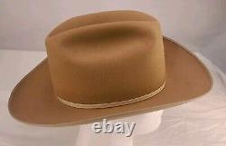 Vintage 1960s Stetson No. 1 Quality Cowboy Fedora Hat 7 1/4