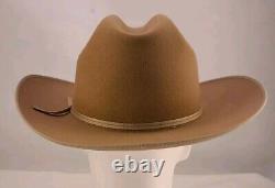 Vintage 1960s Stetson No. 1 Quality Cowboy Fedora Hat 7 1/4