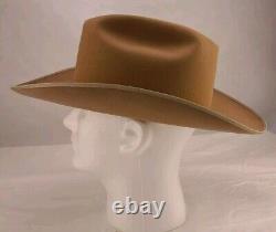 Vintage 1960s Stetson No. 1 Quality Cowboy Fedora Hat 7 1/4