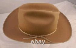 Vintage 1960s Stetson No. 1 Quality Cowboy Fedora Hat 7 1/4