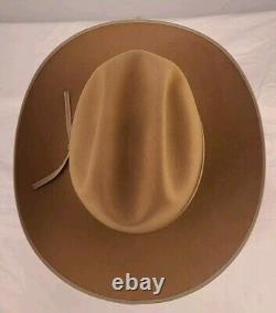 Vintage 1960s Stetson No. 1 Quality Cowboy Fedora Hat 7 1/4