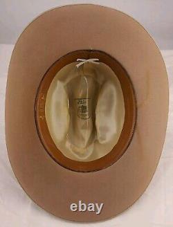 Vintage 1960s Stetson No. 1 Quality Cowboy Fedora Hat 7 1/4