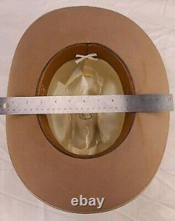 Vintage 1960s Stetson No. 1 Quality Cowboy Fedora Hat 7 1/4