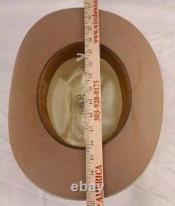 Vintage 1960s Stetson No. 1 Quality Cowboy Fedora Hat 7 1/4