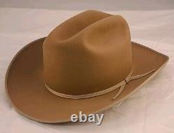 Vintage 1960s Stetson No. 1 Quality Cowboy Fedora Hat 7 1/4