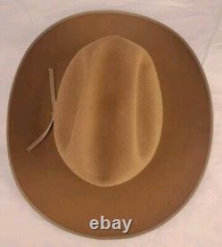 Vintage 1960s Stetson No. 1 Quality Cowboy Fedora Hat 7 1/4