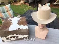 Vintage 1980s Resistol 7X Beaver Pale Rider Clint Eastwood SilverBelly 7 & Box