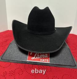Vintage 50X Beaver Tony Lama Black Cowboy Rancher Western Hat Size 7 1/4 LO