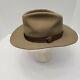 Vintage 7 1/4 John B Stetson 3x Beaver Xxx Rancher Mens Cowboy Hat Jbs Pin Taupe