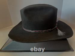 Vintage 7 3/4 Black RESISTOL Cowboy/Western Rancher Hat 10X BEAVER