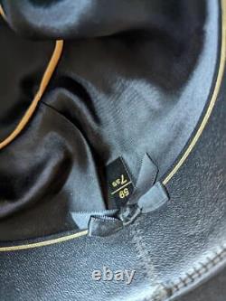 Vintage 7-3/8 cowboy hat MILLER HATS black 8X BEAVER fur felt
