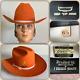 Vintage 70s Bradford 7x Beaver Texas Longhorns Hat 6 7/8 Western Cowboy Hook Em