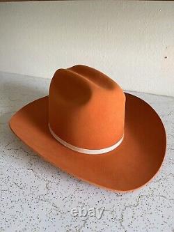 Vintage 70s BRADFORD 7x Beaver TEXAS LONGHORNS Hat 6 7/8 Western Cowboy HOOK EM