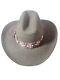 Vintage 80's Biltmore Canadian Silver Buckle Western Cowboy Hat 7 1/4