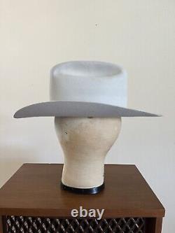 Vintage 80s Stetson 7x Beaver Rancher 7 1/8 Long Oval Hat Western Cowboy Texas