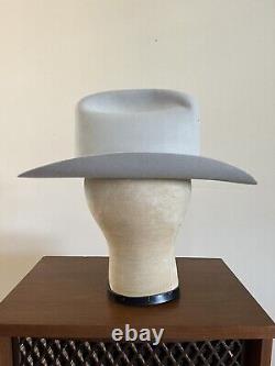 Vintage 80s Stetson 7x Beaver Rancher 7 1/8 Long Oval Hat Western Cowboy Texas