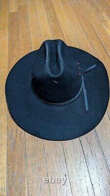 Vintage American Hat Co. Beaver 10X Felt Cowboy Hat Black sz 7