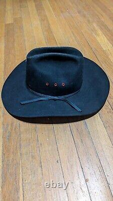 Vintage American Hat Co. Beaver 10X Felt Cowboy Hat Black sz 7