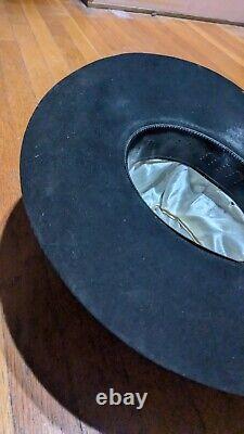 Vintage American Hat Co. Beaver 10X Felt Cowboy Hat Black sz 7