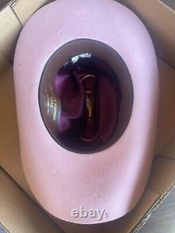 Vintage American Hat Company? Cowboy Hat Pink Size 6 7/8 USA Made Western? Read