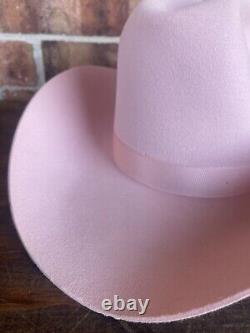 Vintage American Hat Company? Cowboy Hat Pink Size 6 7/8 USA Made Western? Read