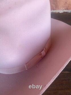 Vintage American Hat Company? Cowboy Hat Pink Size 6 7/8 USA Made Western? Read