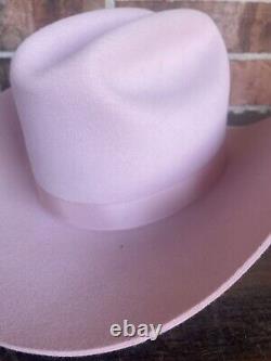 Vintage American Hat Company? Cowboy Hat Pink Size 6 7/8 USA Made Western? Read