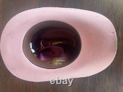 Vintage American Hat Company? Cowboy Hat Pink Size 6 7/8 USA Made Western? Read