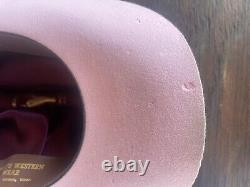 Vintage American Hat Company? Cowboy Hat Pink Size 6 7/8 USA Made Western? Read