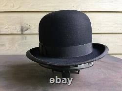 Vintage Antique American 1900s Fedora Beaver Felt Bowler Cowboy Hat 7 SASS