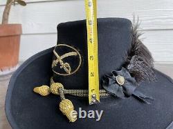 Vintage Antique Civil War Union Cavalry Slouch Military Cowboy Hat 7 1/8 57cm