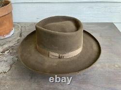 Vintage Antique Rugged Old West Cowboy Hat 7 1/8 Eastwood Yellowstone 1883