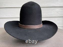 Vintage Antique Rugged Old West Resistol Cowboy Hat 7 1/8 Open Range Tom Mix Gus