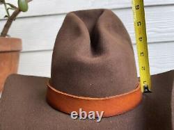 Vintage Antique Rugged Old West Resistol Cowboy Hat 7 1/8 Yellowstone 1883 Gus