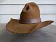 Vintage Antique Rugged Old West Stetson Cowboy Hat 6 7/8 Open Range Tom Mix Gus