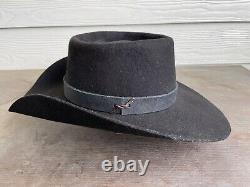 Vintage Antique Rugged Old Wild West Cowboy Hat 7 1/8 Gambler Yellowstone 1883