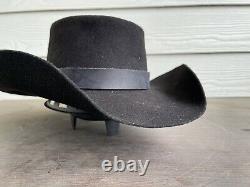 Vintage Antique Rugged Old Wild West Cowboy Hat 7 1/8 Gambler Yellowstone 1883