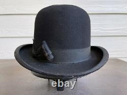 Vintage Antique Stetson 1900s Fedora Beaver Felt Bowler Cowboy Hat 7 1/8 SASS