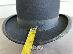 Vintage Antique Stetson 1900s Fedora Beaver Felt Bowler Cowboy Hat 7 1/8 SASS