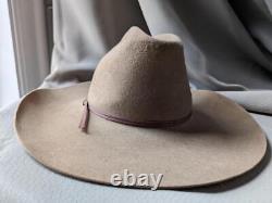 Vintage BEAVER 5X fur felt COWBOY xxxx 7 brown WESTERN hat