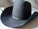 Vintage Beaver Brand Cowboy Hat 6-7/8 Black 10x Fur Felt Custom Made Western