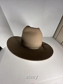 Vintage BULLRIDER BUCKSKIN TUFF Beaver hat Cowboy Hat size 6 7/8 Excellent