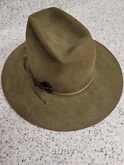 Vintage Bailey 5X Beaver Quality Western Tall Cowboy Hat