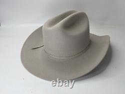 Vintage Bailey 5x Beaver Cowboy Hat Silver Belly Sz 7