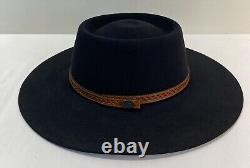 Vintage Bailey Black Cowboy Hat Genuine Beaver Size 6 7/8 New In Original Box