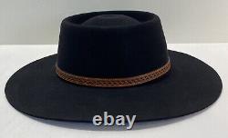 Vintage Bailey Black Cowboy Hat Genuine Beaver Size 6 7/8 New In Original Box