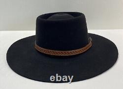 Vintage Bailey Black Cowboy Hat Genuine Beaver Size 6 7/8 New In Original Box